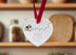 Basset Hound Walk Beside Us Ceramic Heart